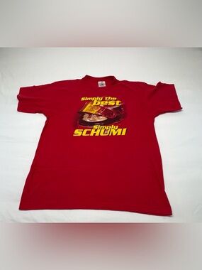 Rare Vintage 00s Michael Schumacher F1 "Simply Schumi" Te Size XL